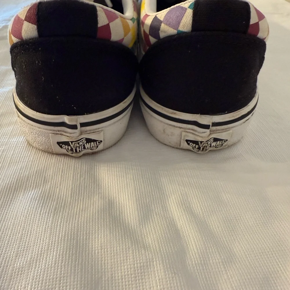 VANS Old Skool Black Rainbow Checkered Skate Shoes 500714 Missy 5 - Picture 5 of 7